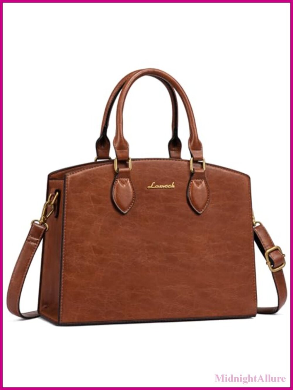 LOVEVOOK Vintage Tote Shoulder Bag PU Leather Satchel Handbag